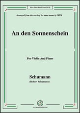 An den Sonnenschein,for Violin and Piano P.O.D cover